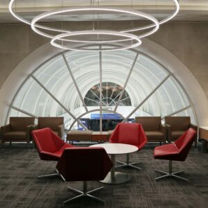 Spacious airport lounge